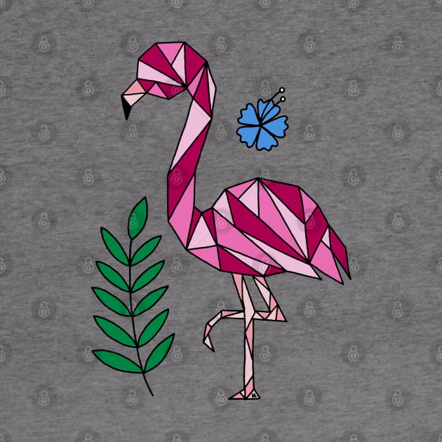 Geometric Flamingo by HLeslie Design